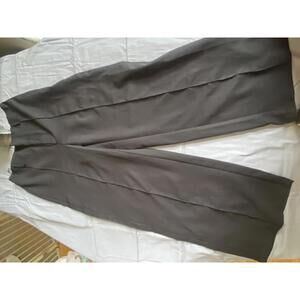 Yozy Wide Leg Black Dress Pants with Front Pleats Medium